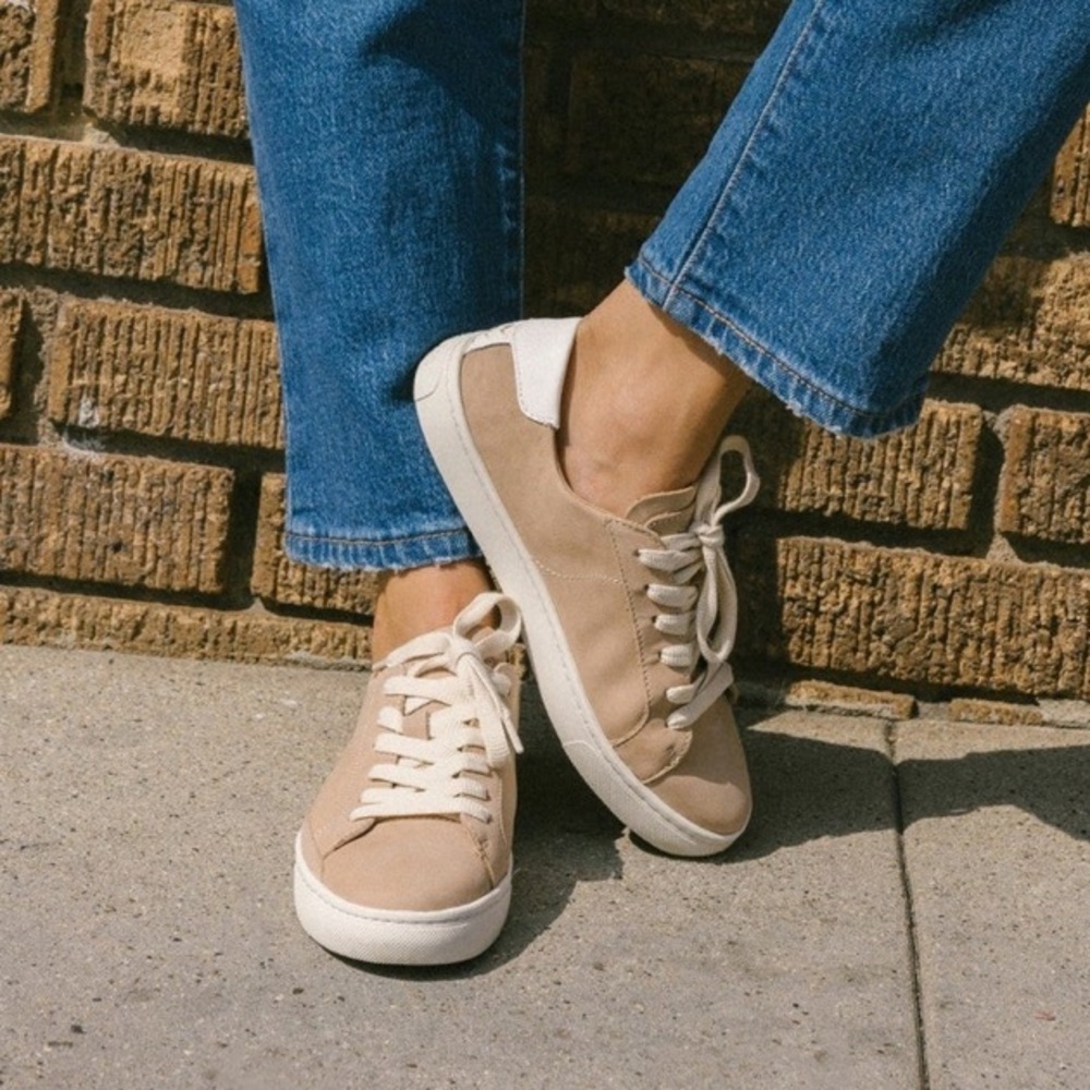 Soludos The Ibiza classic sneaker leather Women's champagne white Sneakers‎ 9.5 - Picture 15 of 16